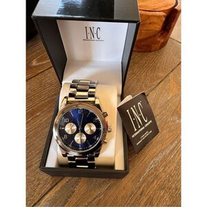 I.N.C. International Concepts Men's Silver-Tone Bracelet Watch 49mm, Created for